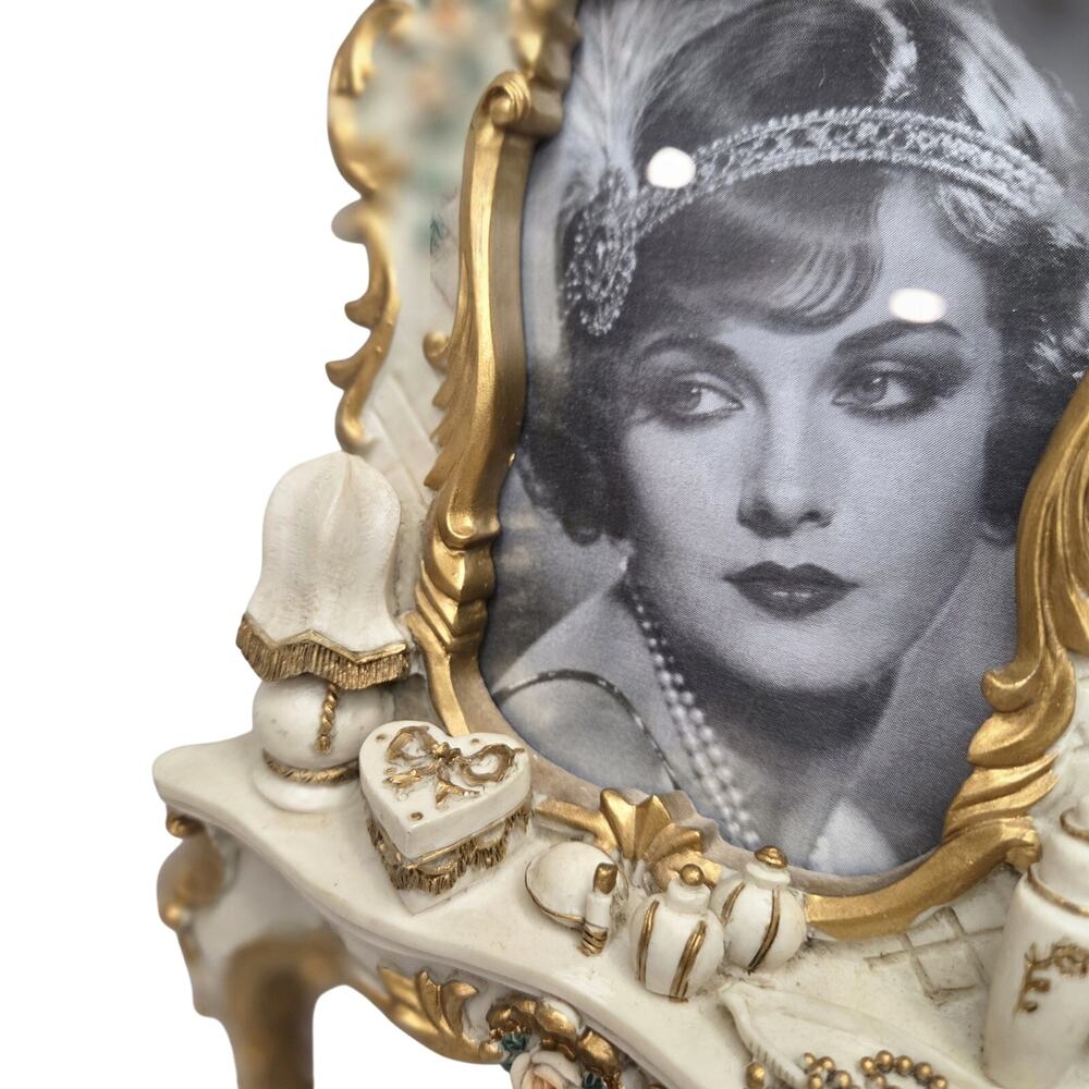 Vintage Vanity Picture Frame with Mini Lamp & Perfume – 3x5 - Picture 5 of 10